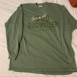 Vintage Budweiser Army Green Sweatshirt